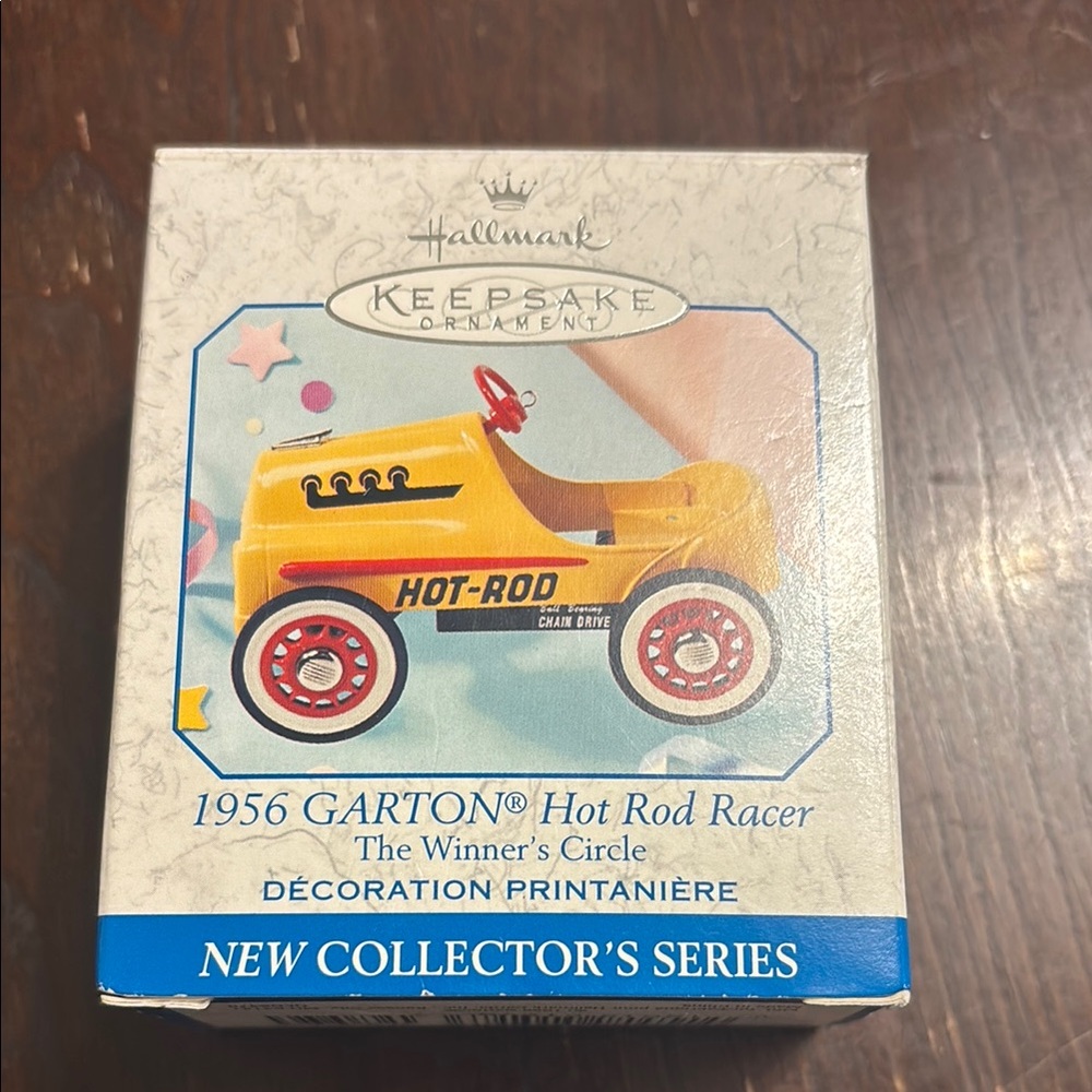 Hallmark Keepsake 1956 Garton Hot Rod Racer - Yellow and Red
